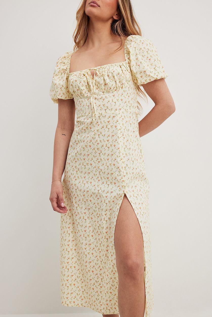 Cups Detail Cotton Midi Dress Product Image