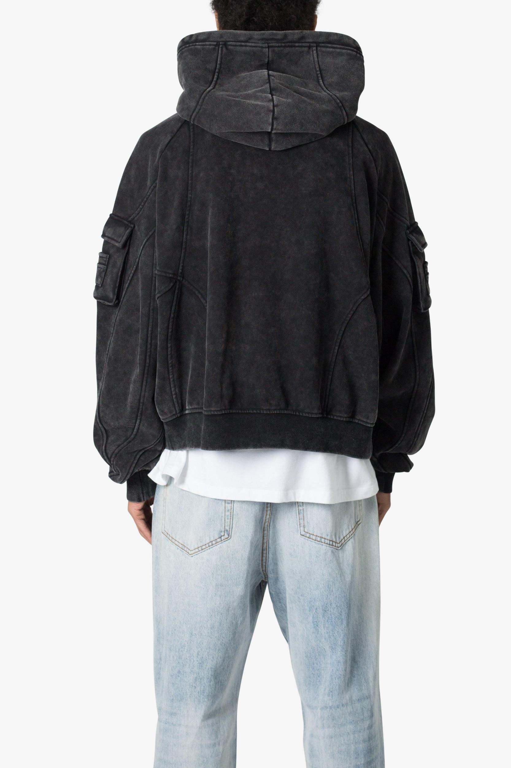 Cargo Pocket Hoodie - Charcoal Grey Product Image