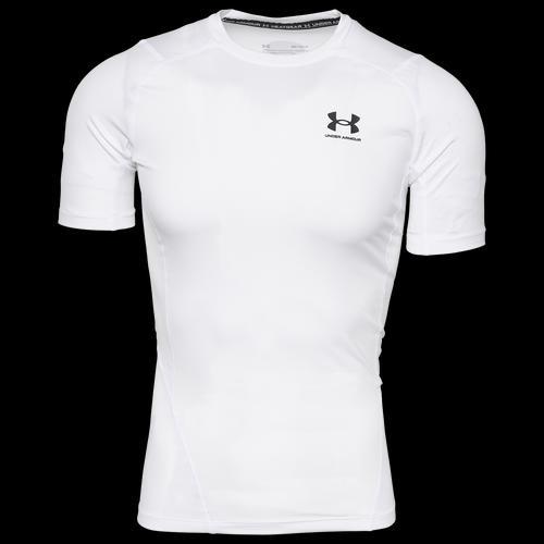 Under Armour Mens HeatGear Short-Sleeve Training Top in Castlerock/White Product Image