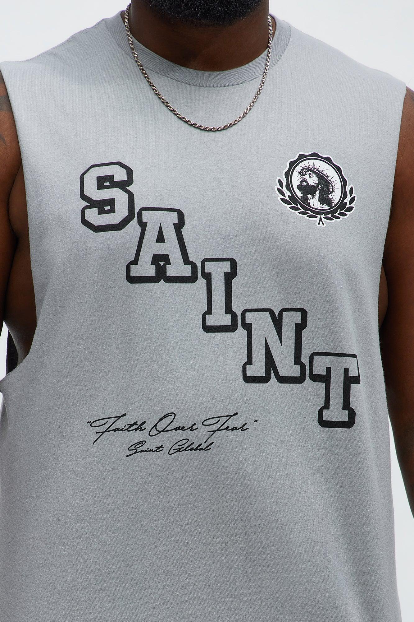 Saint University Muscle Tee - Grey Product Image