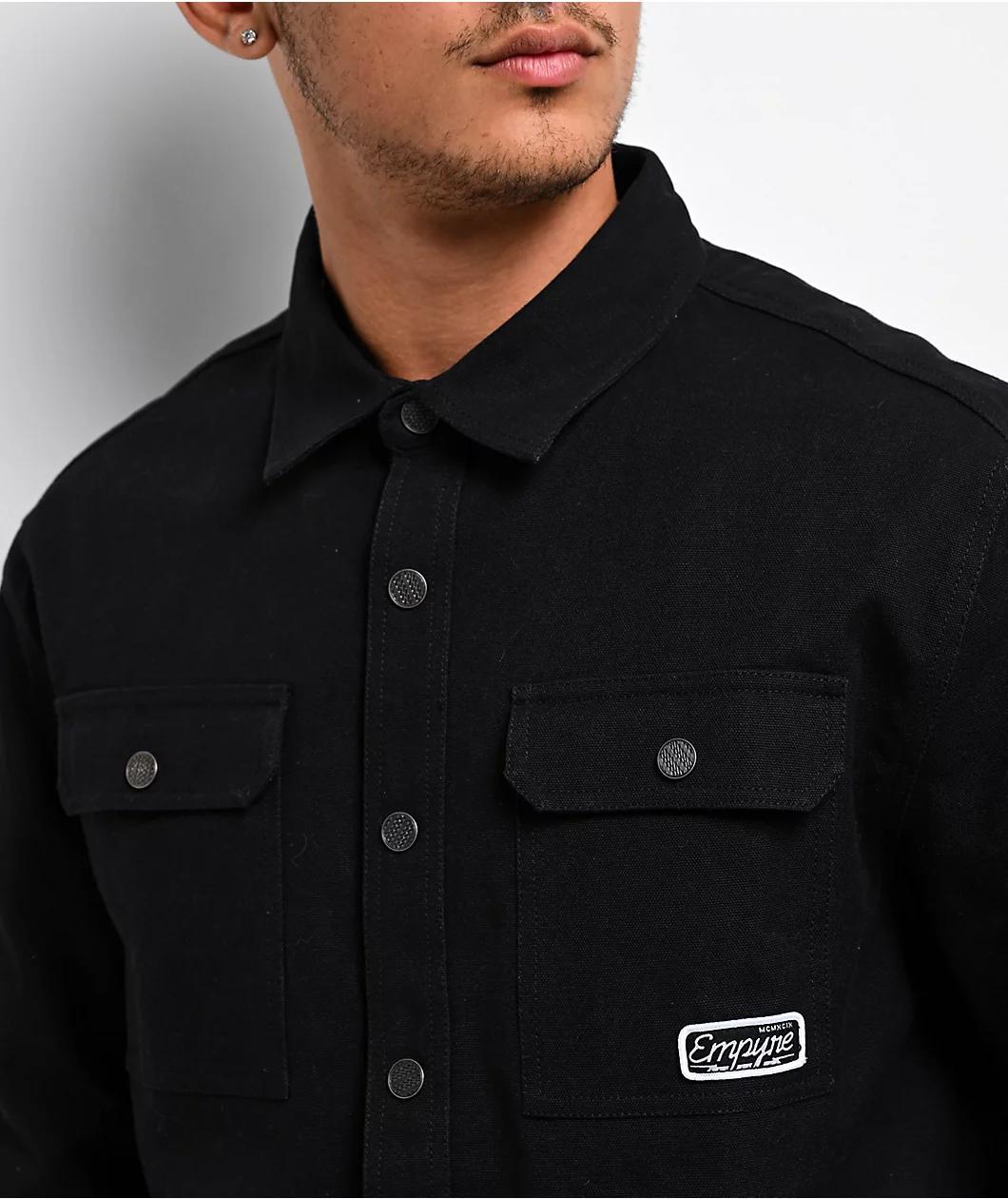 Empyre Overshirt Black Long Sleeve Work Shirt Product Image