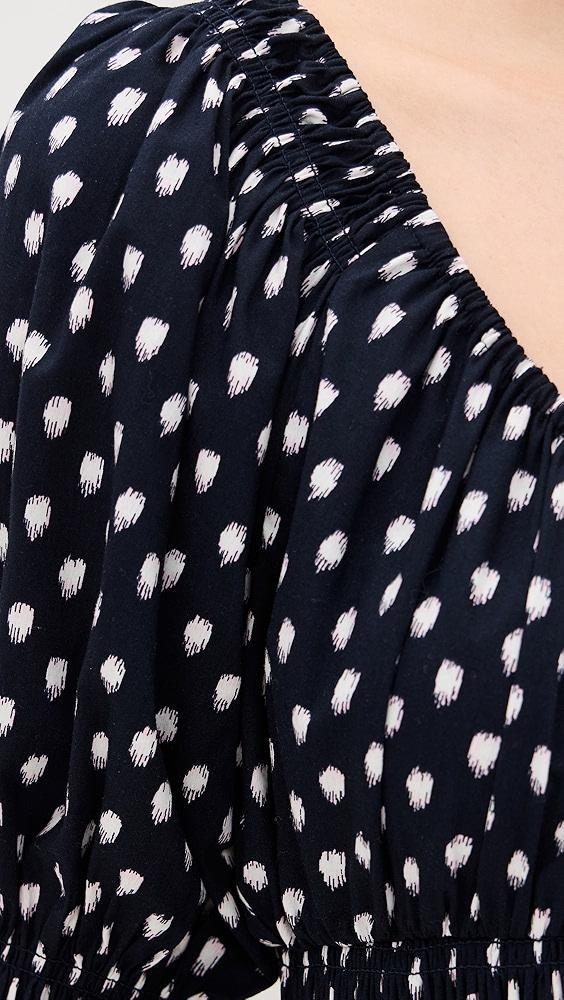 Madewell Shibori Puff Sleeve Midi Dress | Shopbop Product Image