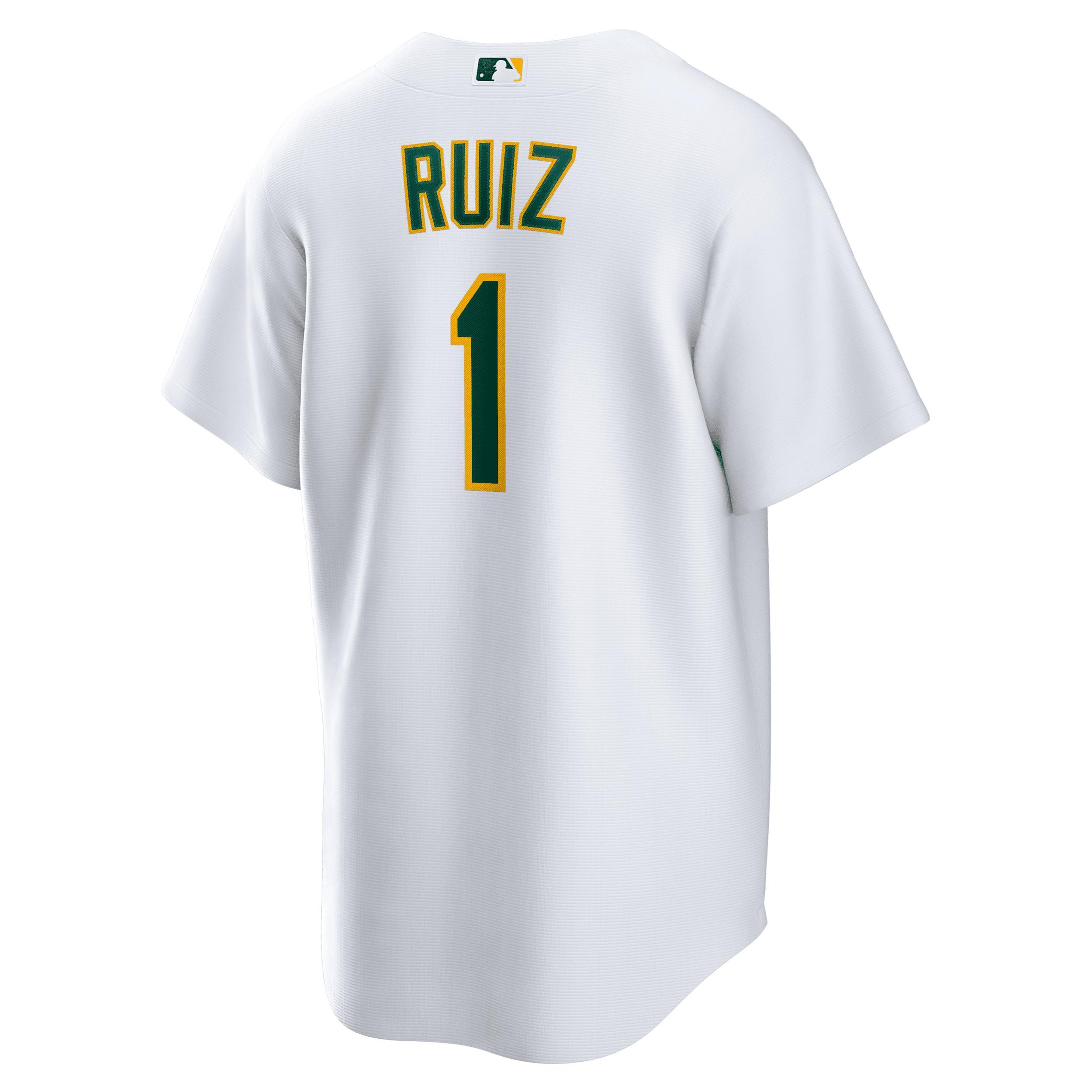 Men's Nike Esteury Ruiz White Oakland Athletics Home Replica Jersey, Size: Medium Product Image