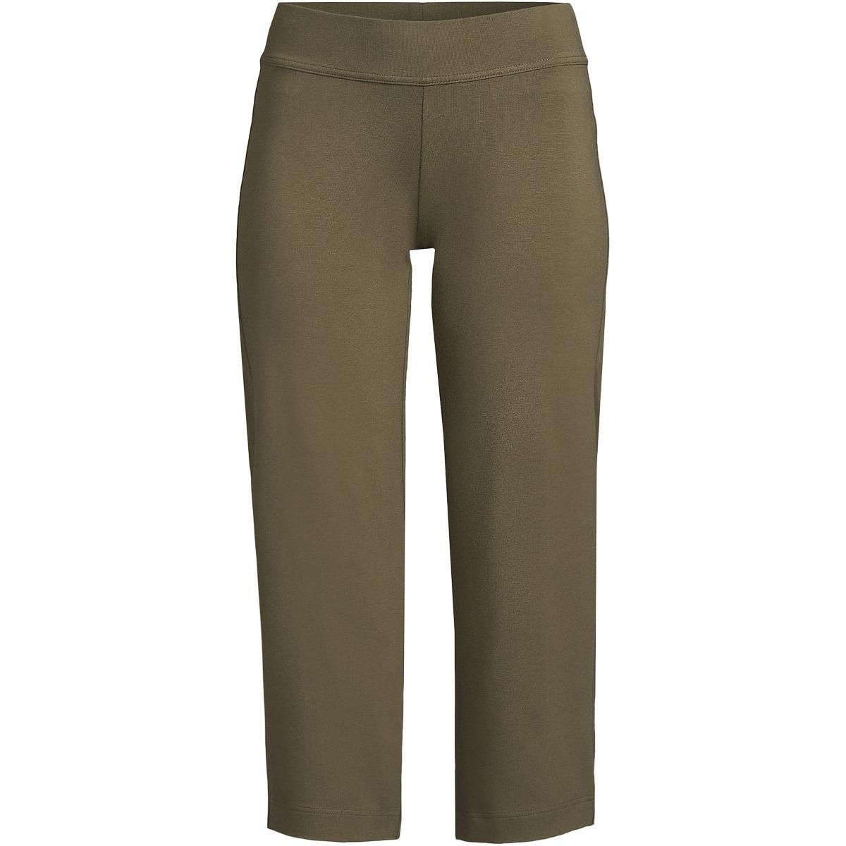 Women's Lands' End Starfish Straight-Leg Pull-On Crop Pants, Size: Small Tall, Black Product Image