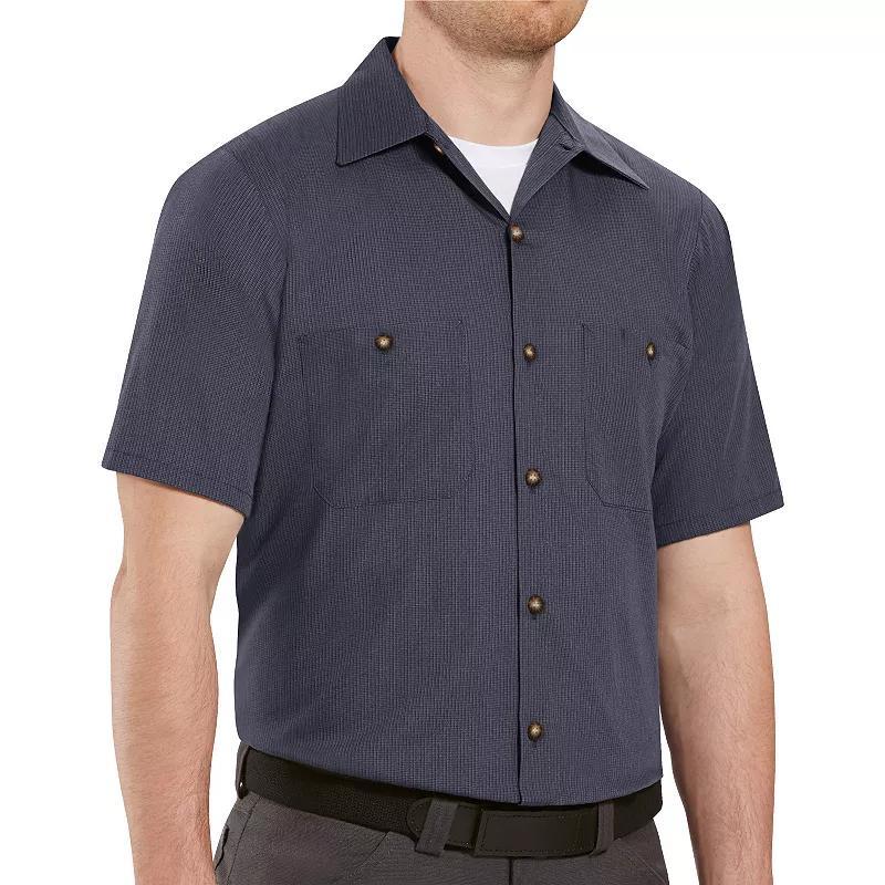 Red Kap Men's Short Sleeve Geometric Microcheck Work Shirt Product Image
