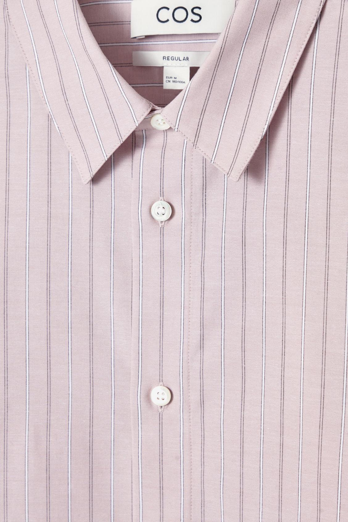 REGULAR STRIPED COTTON SHIRT Product Image