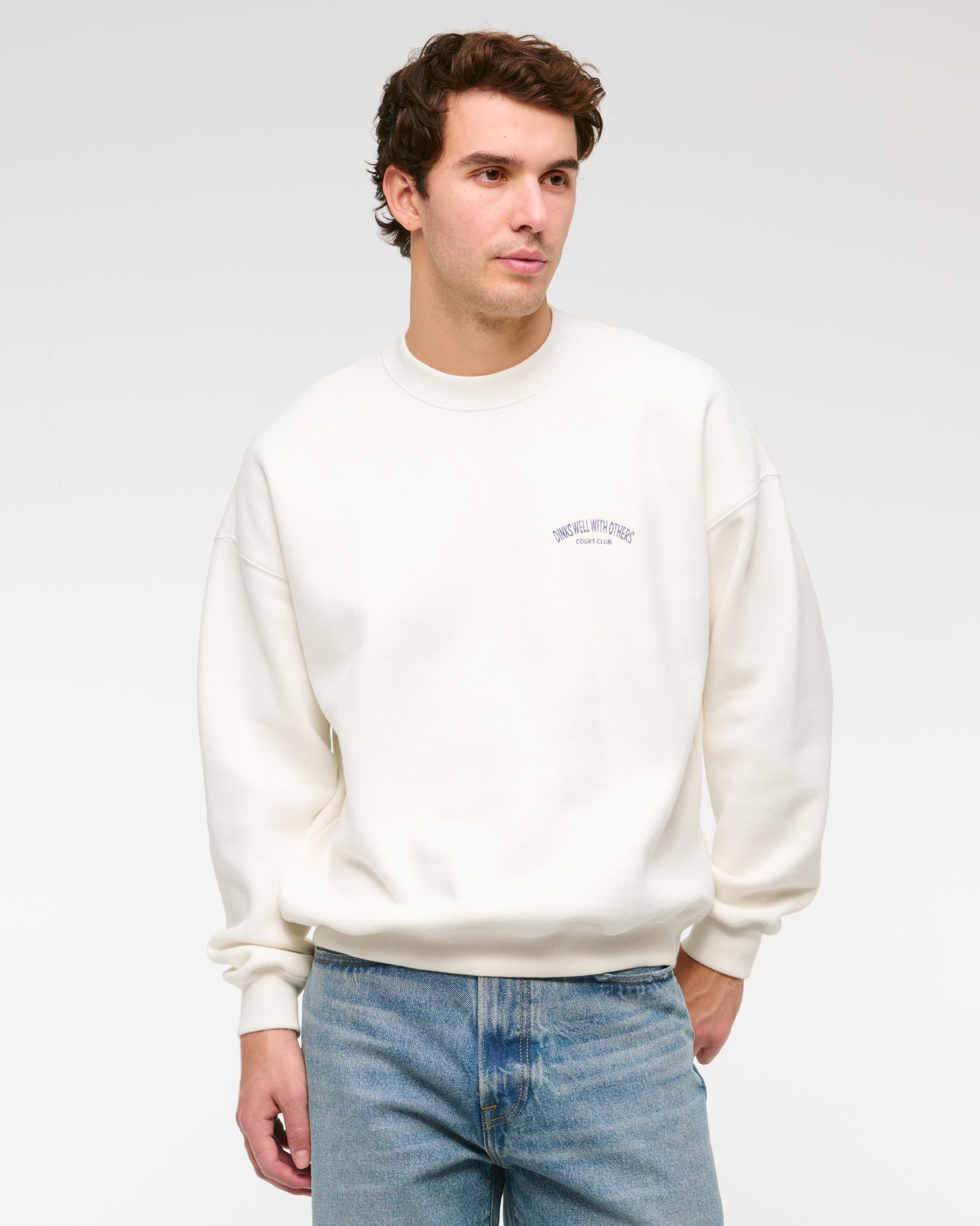 Sporty Graphic Crew Sweatshirt Product Image
