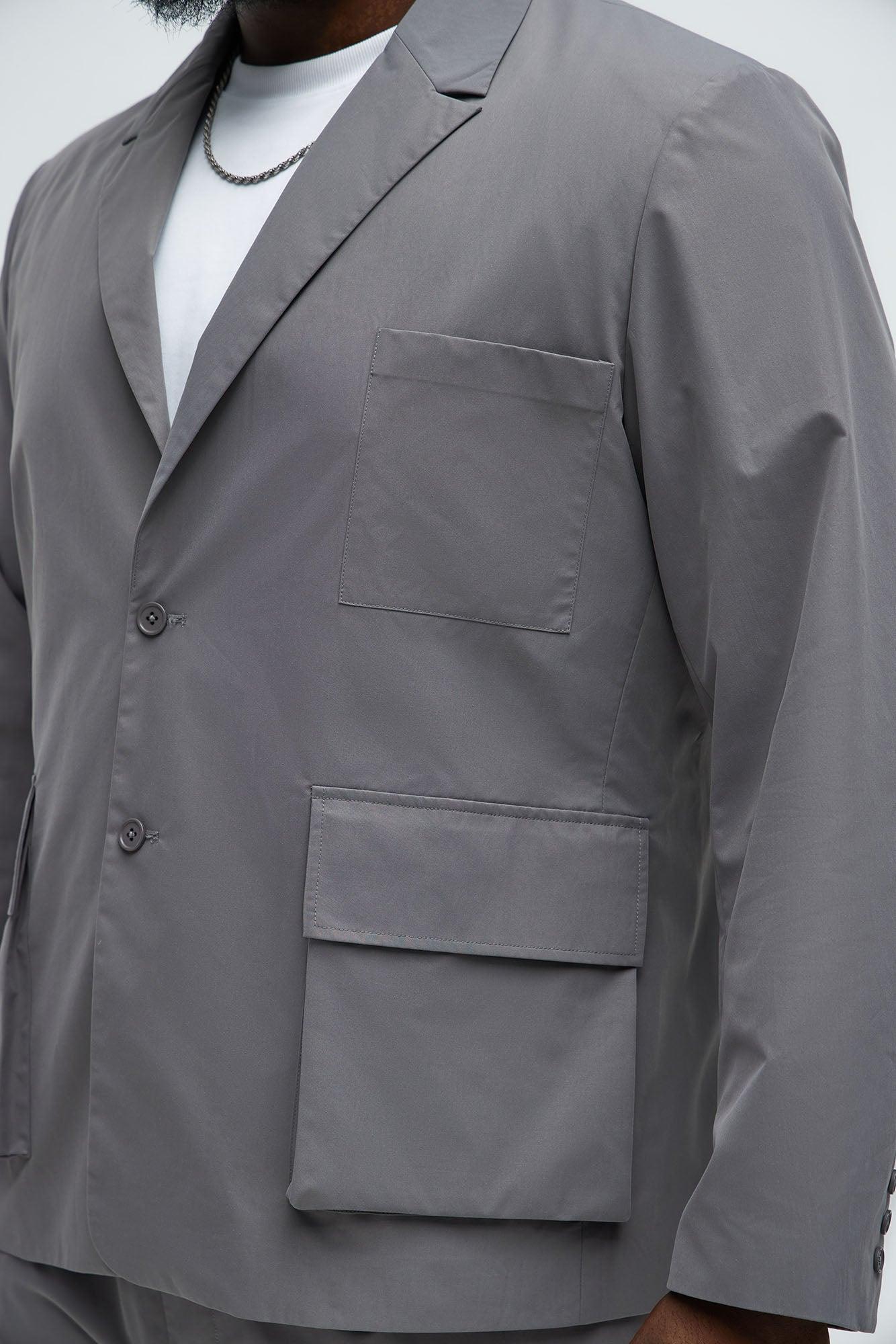 Ansel Tech Blazer - Charcoal Product Image