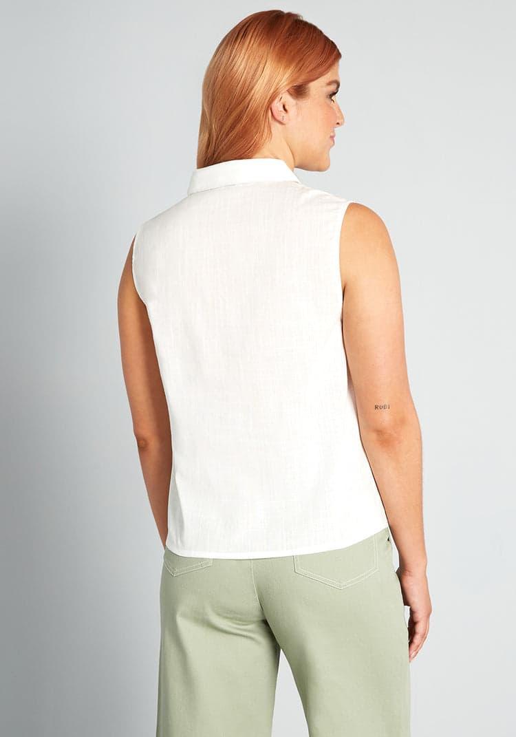 Exotic Palette Embroidered Sleeveless Blouse Product Image