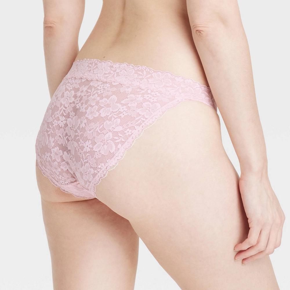 Women's Allover Lace Bikini Underwear - Auden™ Casual L: Lightweight Nylon Spandex, Cotton Gusset Product Image