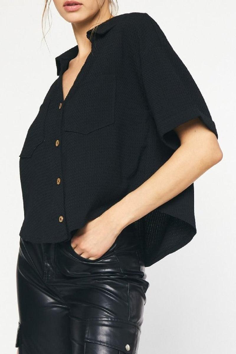 Waffled Button Up Product Image