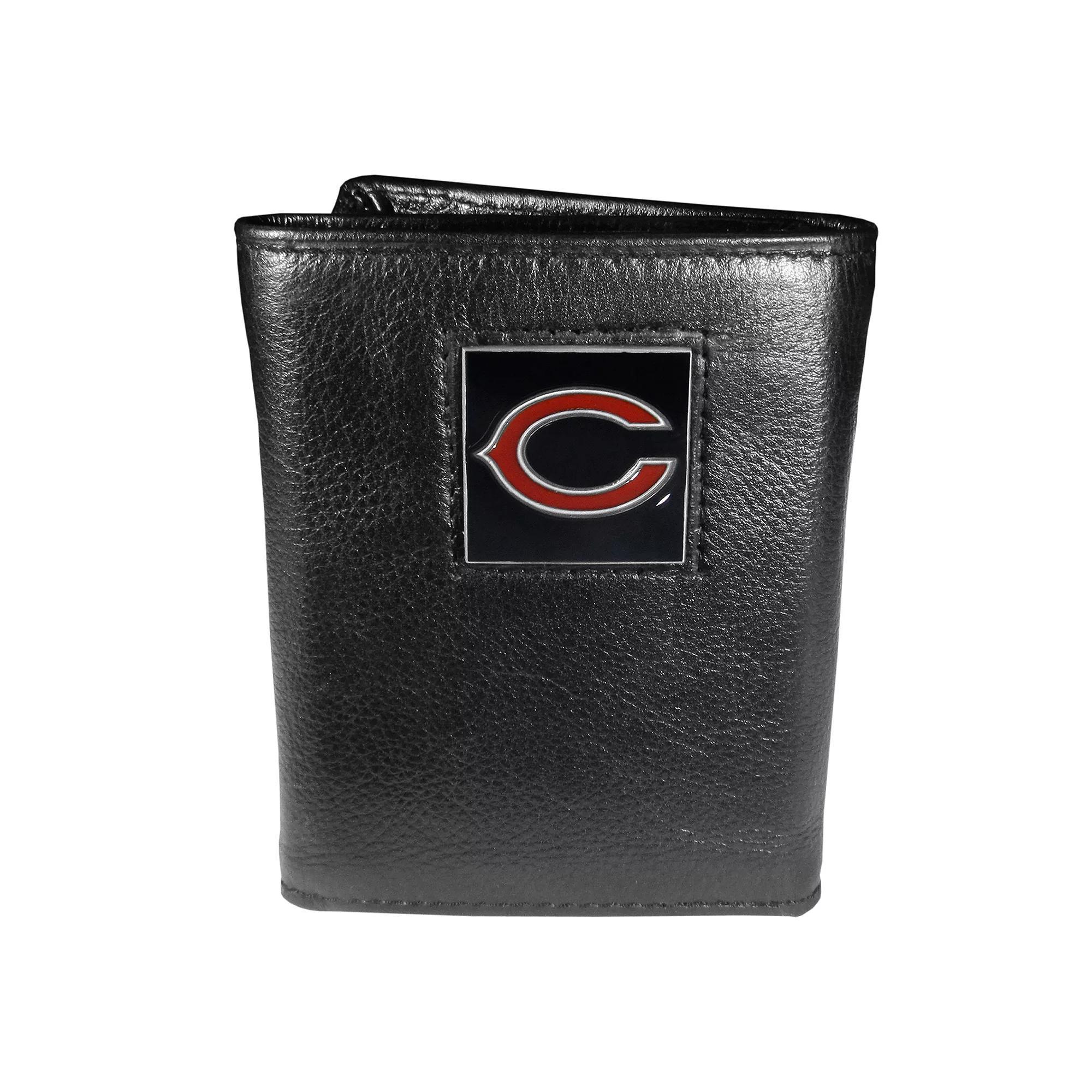 Men's Chicago Bears Trifold Wallet, Black Product Image