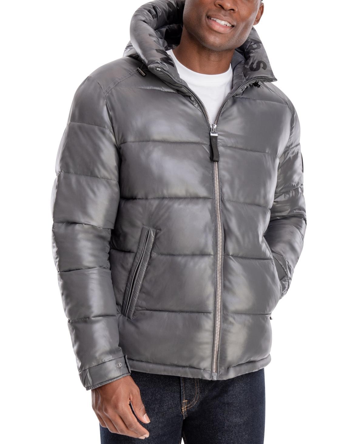 Michael Kors Mens Shiny Hooded Puffer Jacket, Created for Macys Product Image