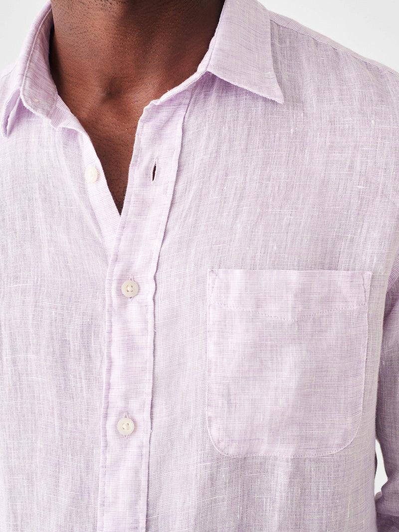Laguna Linen Shirt - Lavender Melange Male Product Image