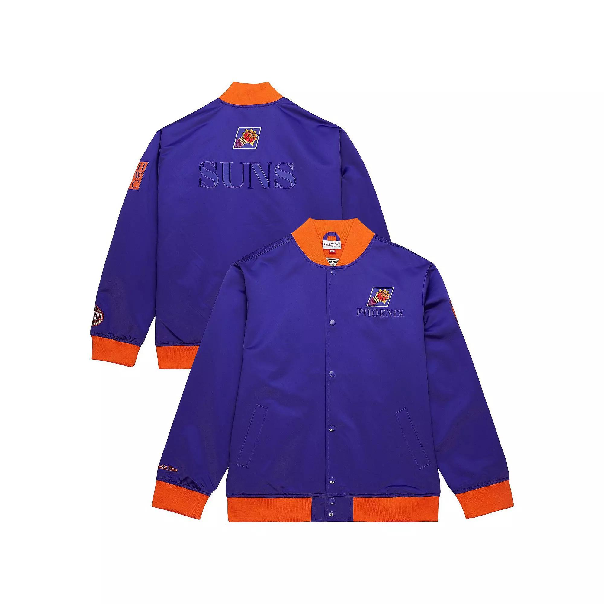Men's Mitchell & Ness Purple Phoenix Suns Hardwood Classics Team OG 3.0 Lightweight Satin Full-Snap Jacket, Size: 2XL, Phx Purple Product Image