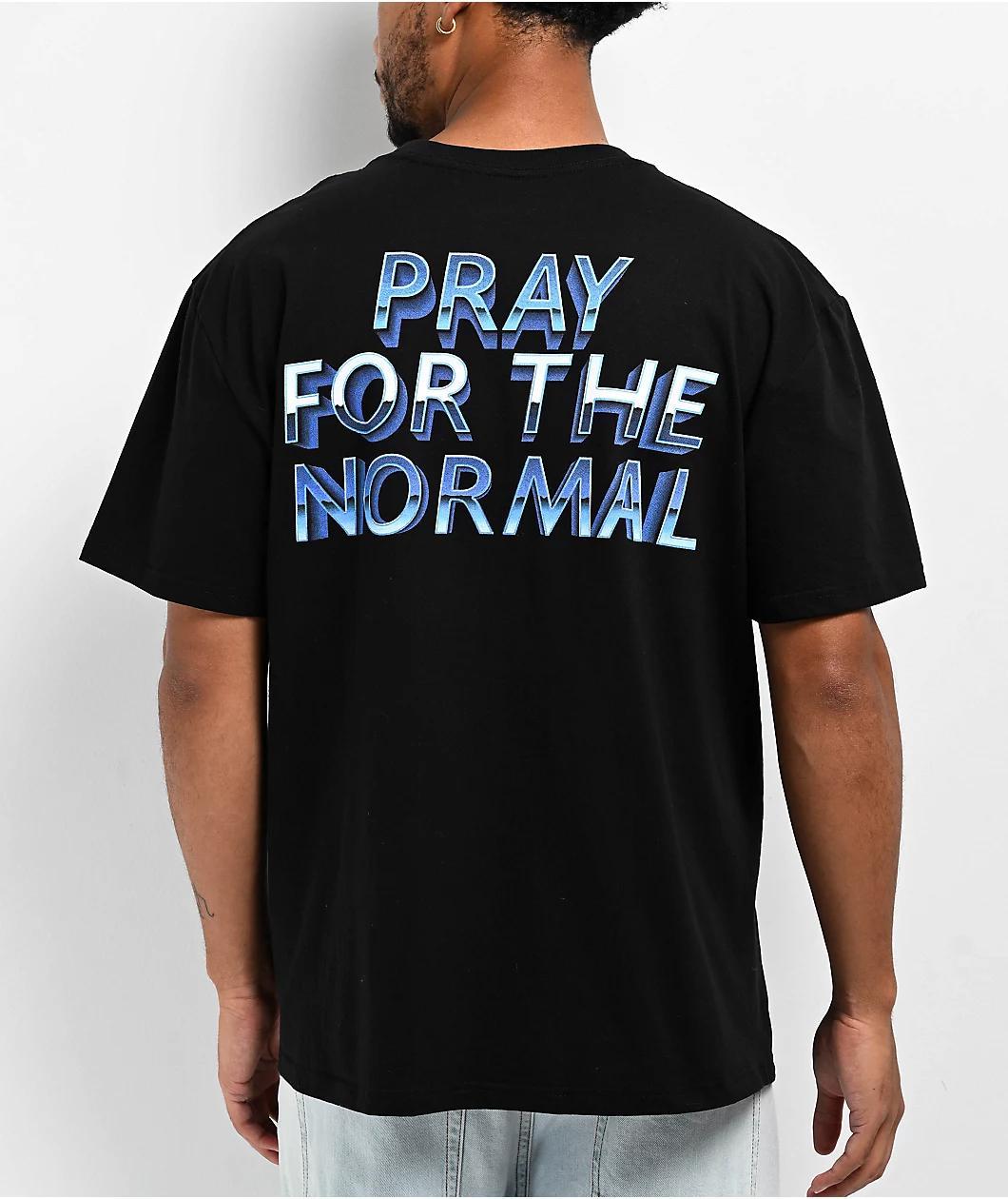 Above The Norm Pray 4 Normal Black T-Shirt Product Image