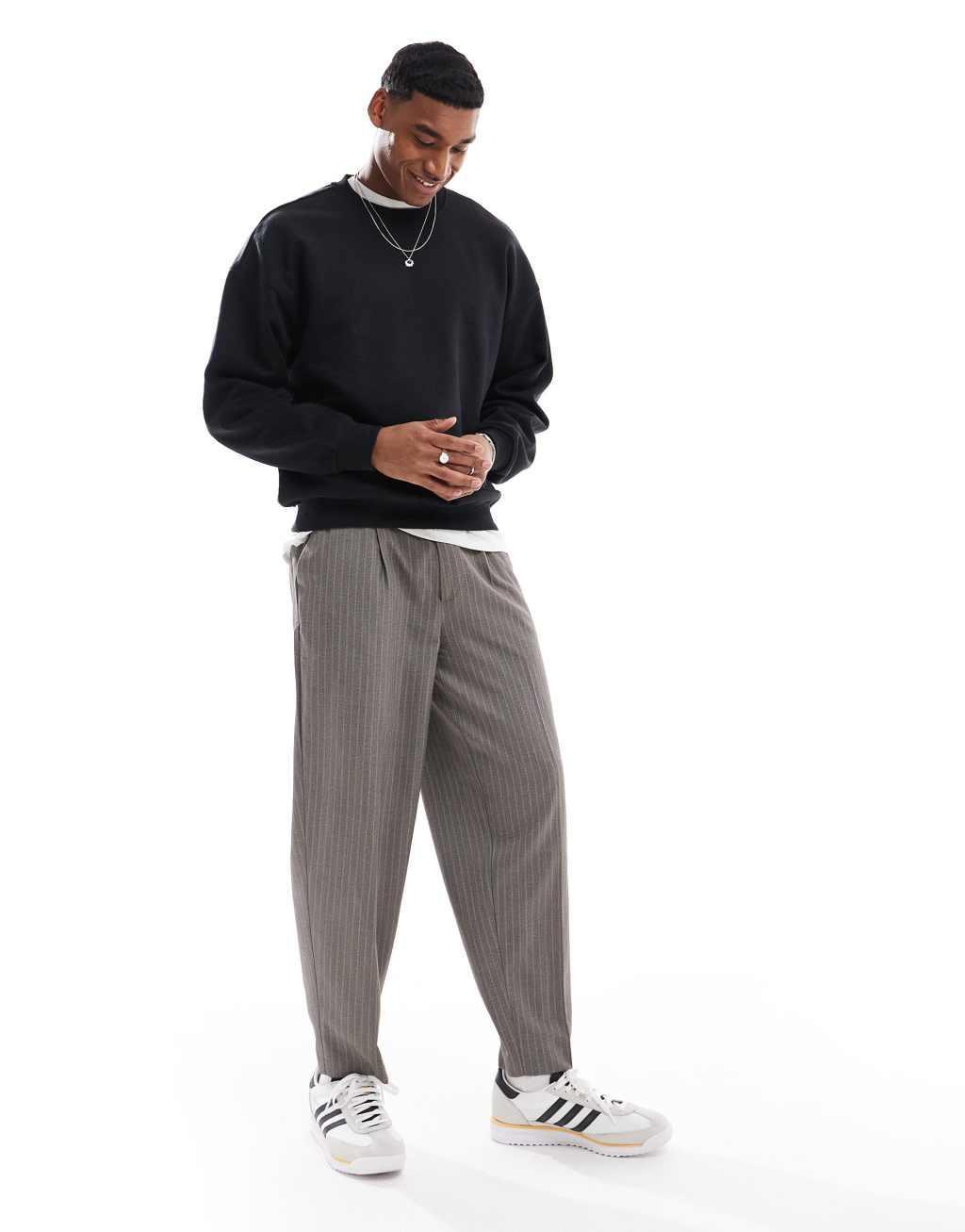 Only & Sons oversized crew neck sweatshirt in blue Product Image