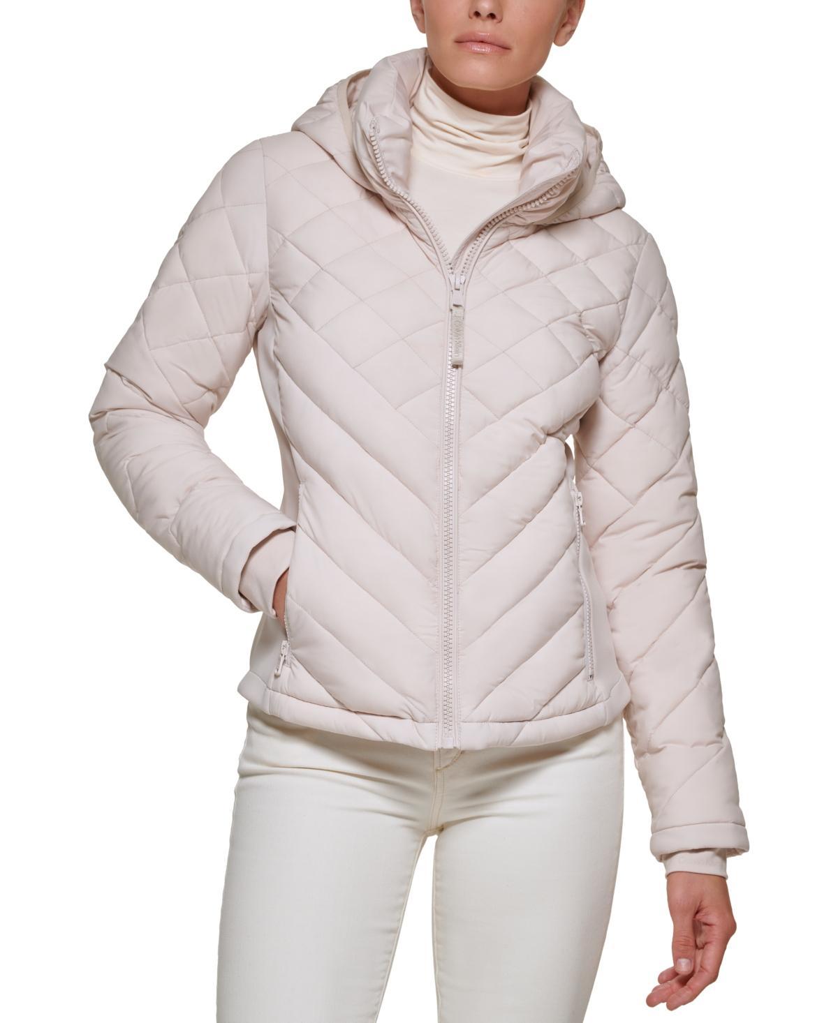 Calvin Klein Womens Side-Panel Hooded Packable Puffer Coat, Created for Macys Product Image