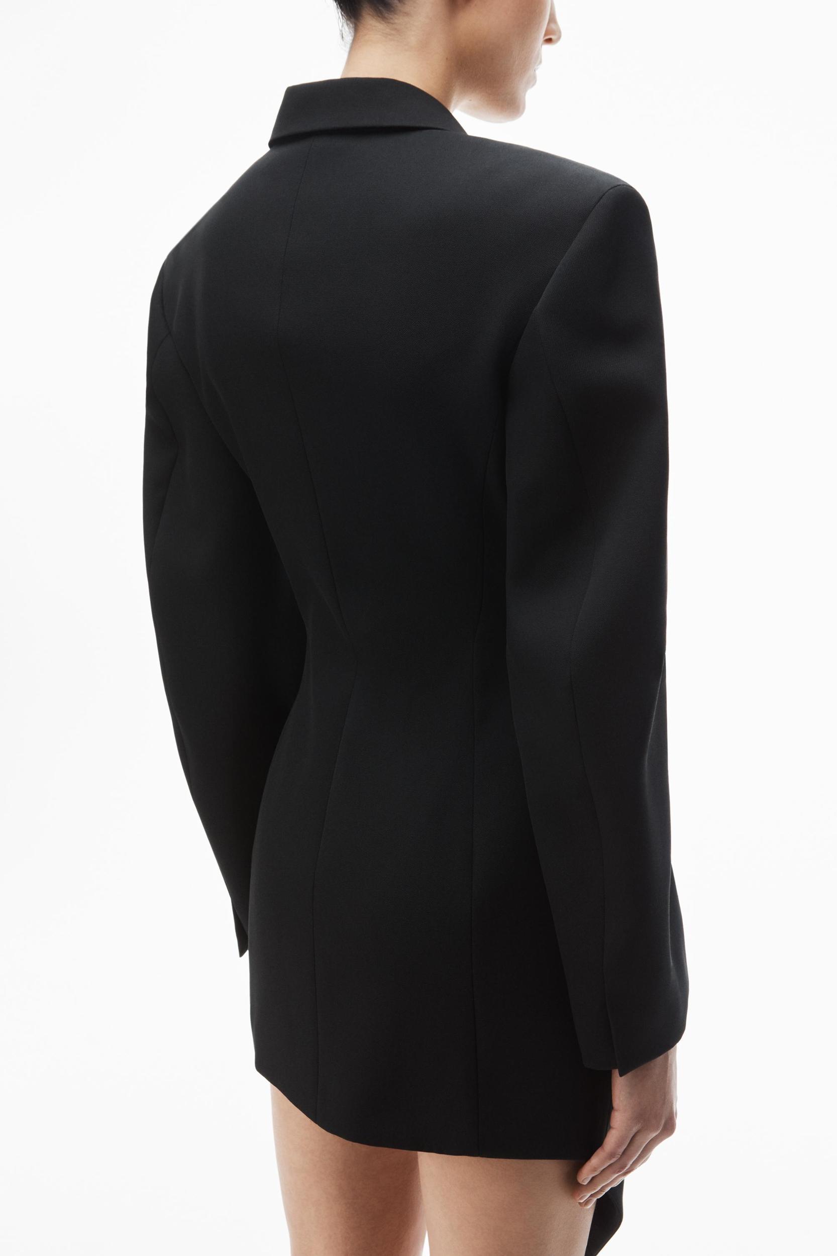 Asymmetric Blazer Minidress In Wool Twill Product Image