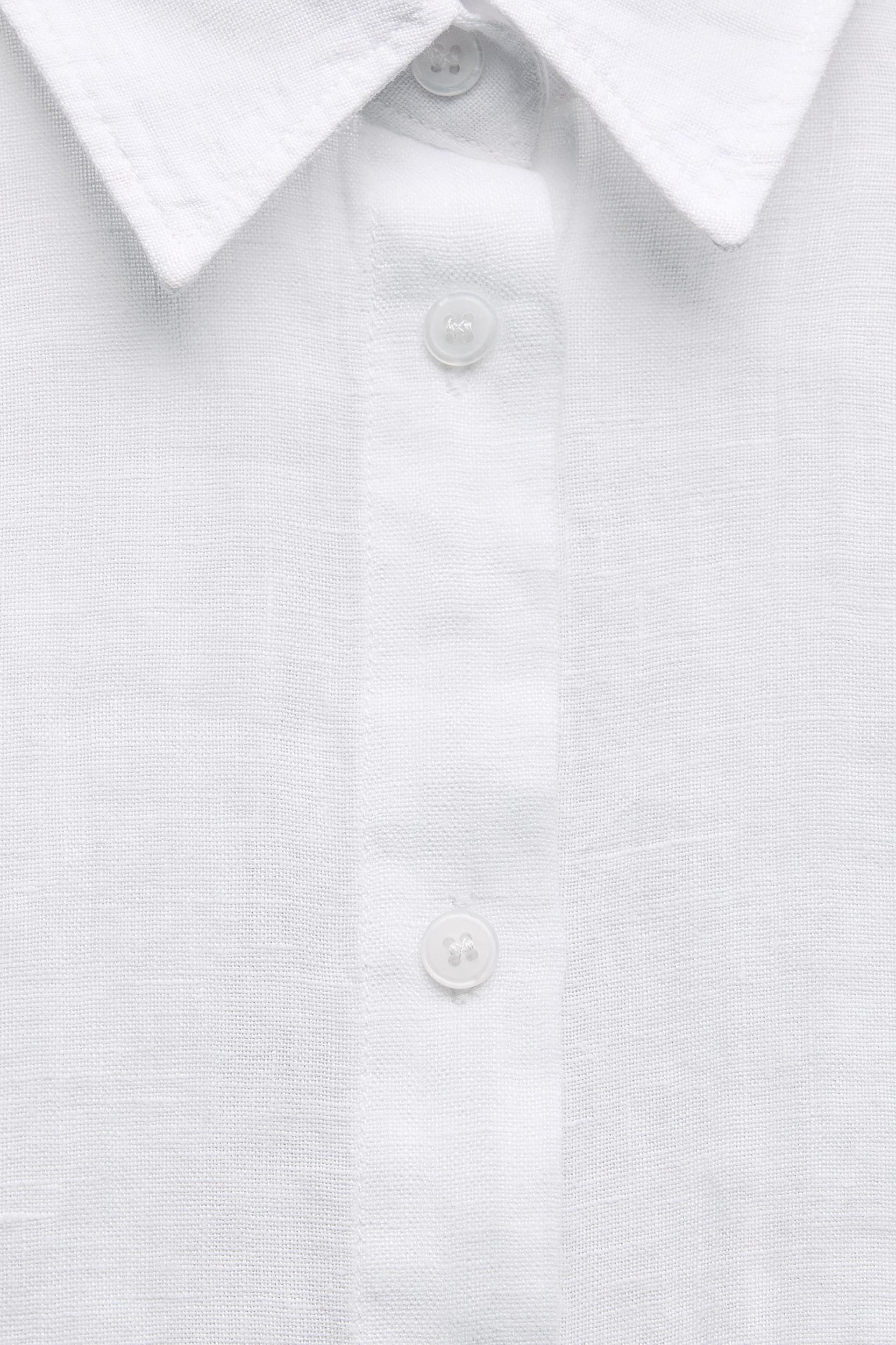 CROPPED 100% LINEN SHIRT Product Image