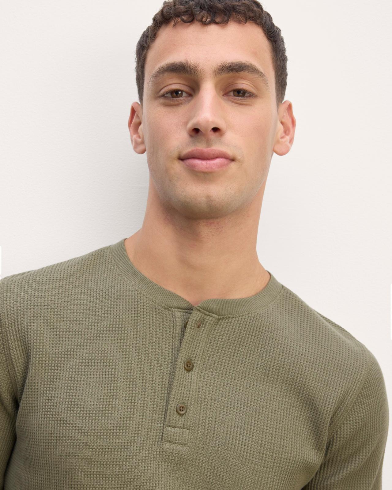 The Waffle Long-Sleeve Henley Product Image
