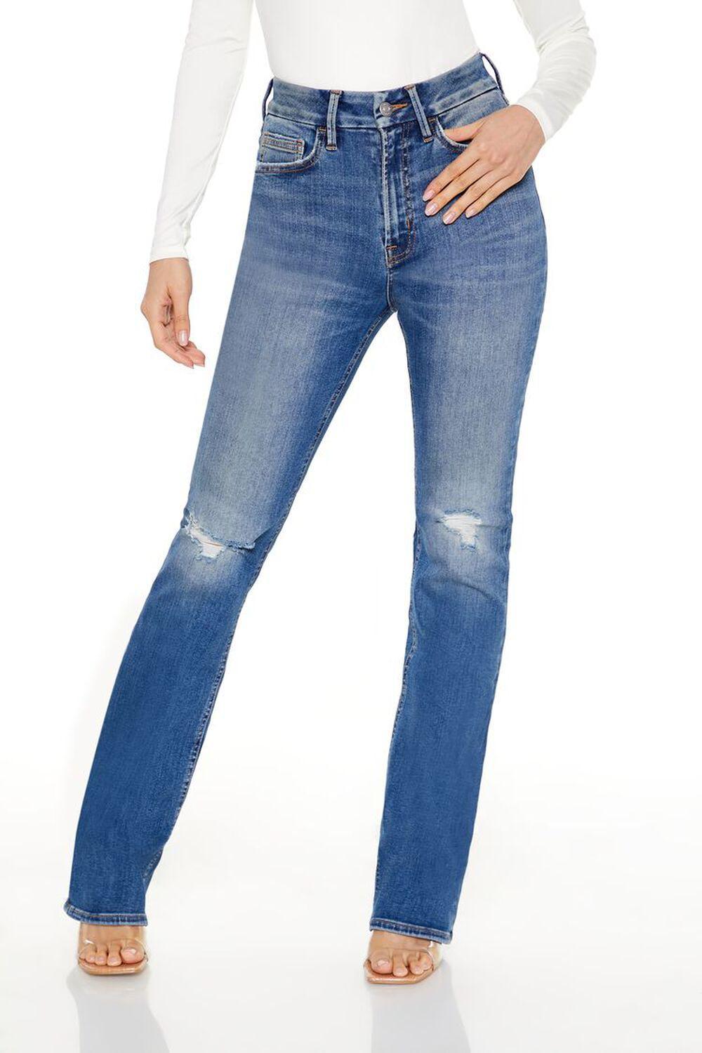 Distressed High-Rise Bootcut Jeans | Forever 21 Product Image