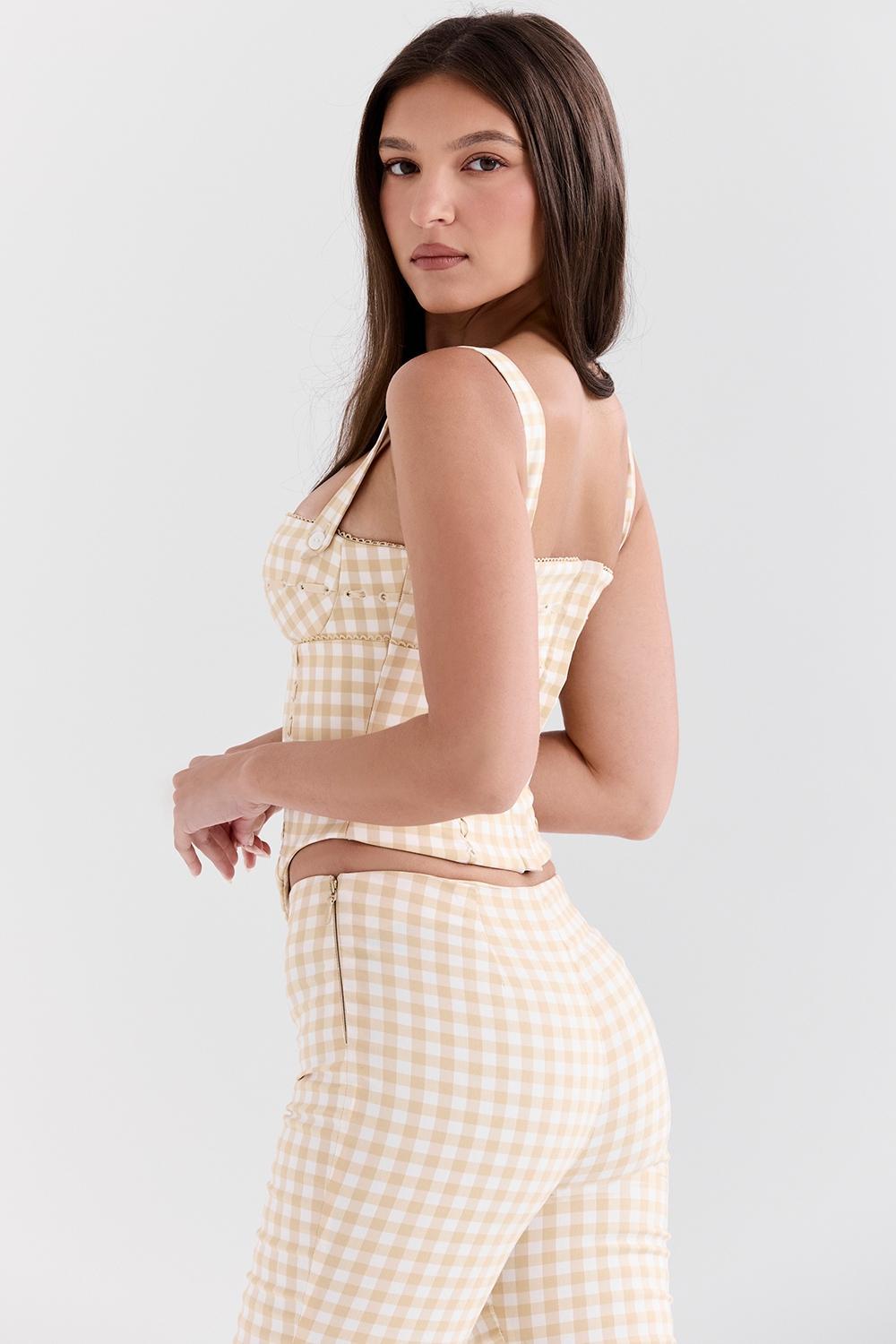 Lottie  gingerbread gingham corset Product Image