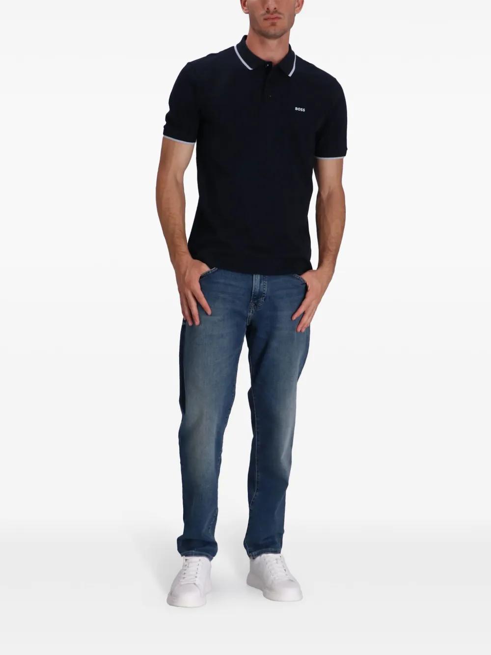 HUGO BOSS Parlay 190 Polo Shirt In Blue Product Image