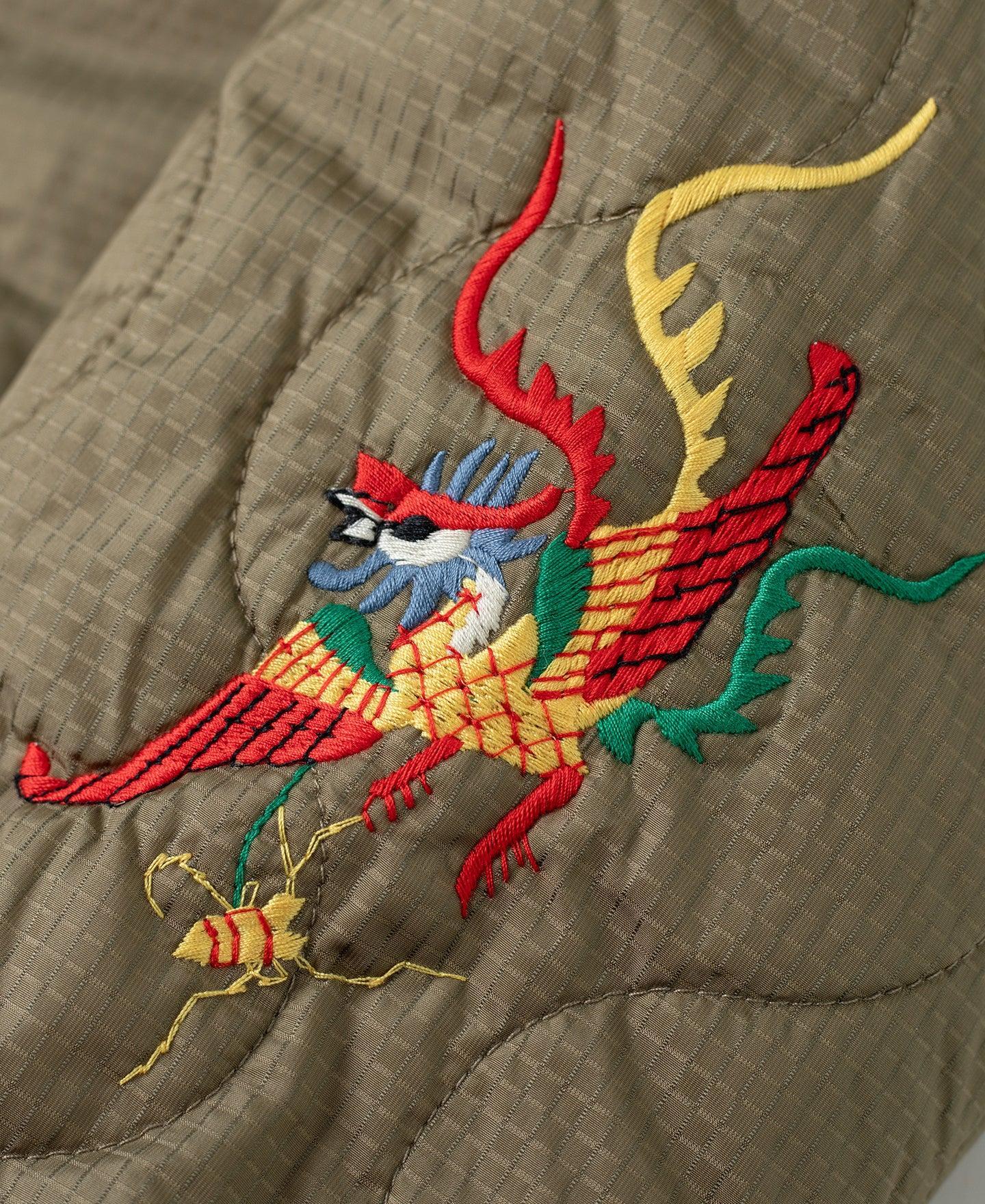 Vietnam War Quilted Padded Souvenir Jacket - Black Product Image