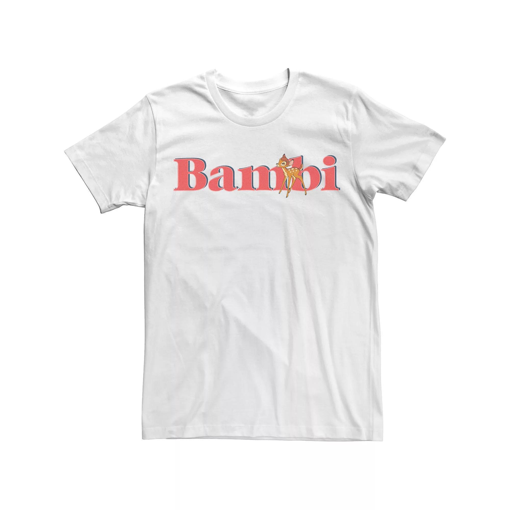 Disney's Bambi Men's Simple Bambi Logo Tee, Size: XXL, Black Product Image