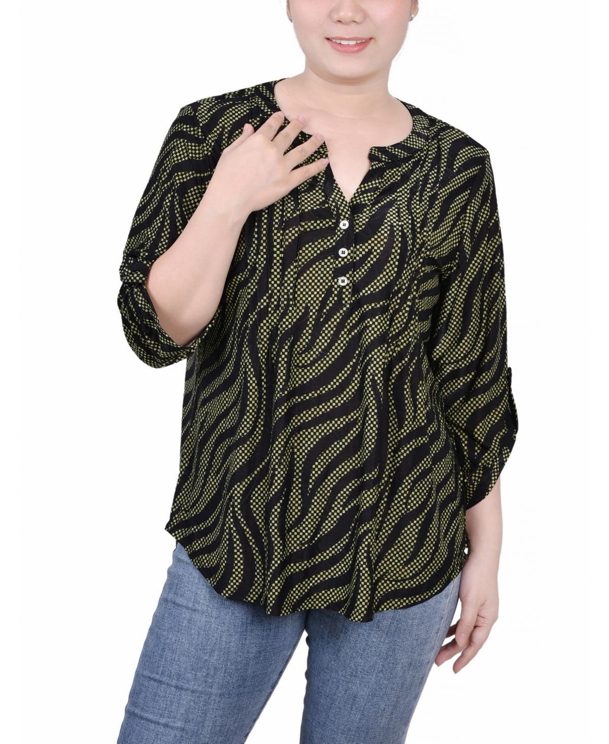 Ny Collection Petite 3/4 Roll Tap Pullover Top Product Image