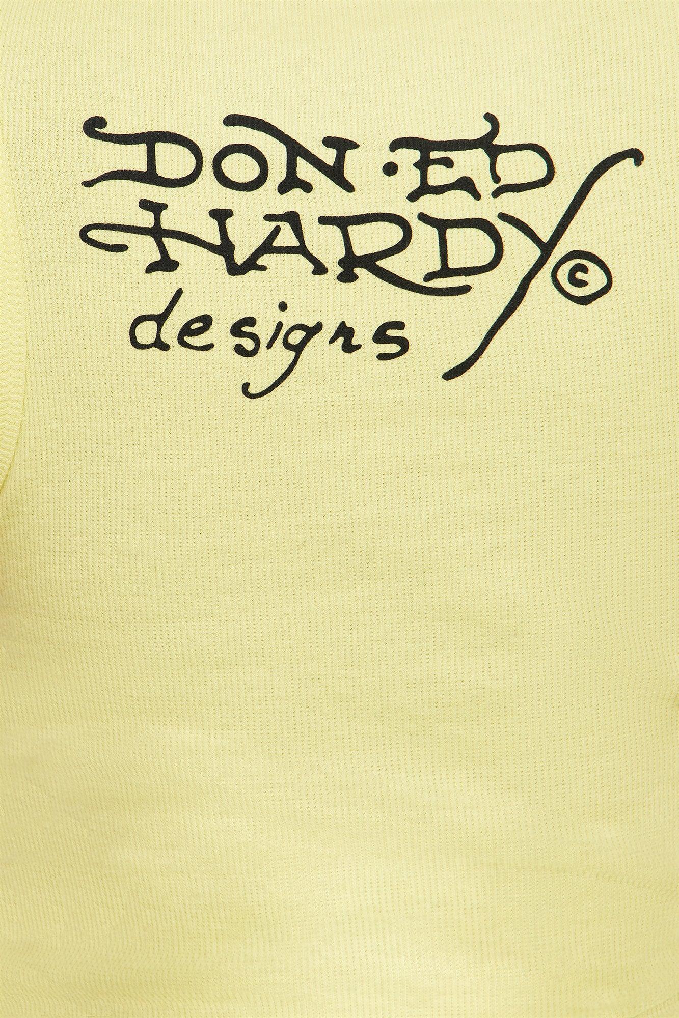 Ed Hardy Heart Sword Tank Top - Yellow Product Image
