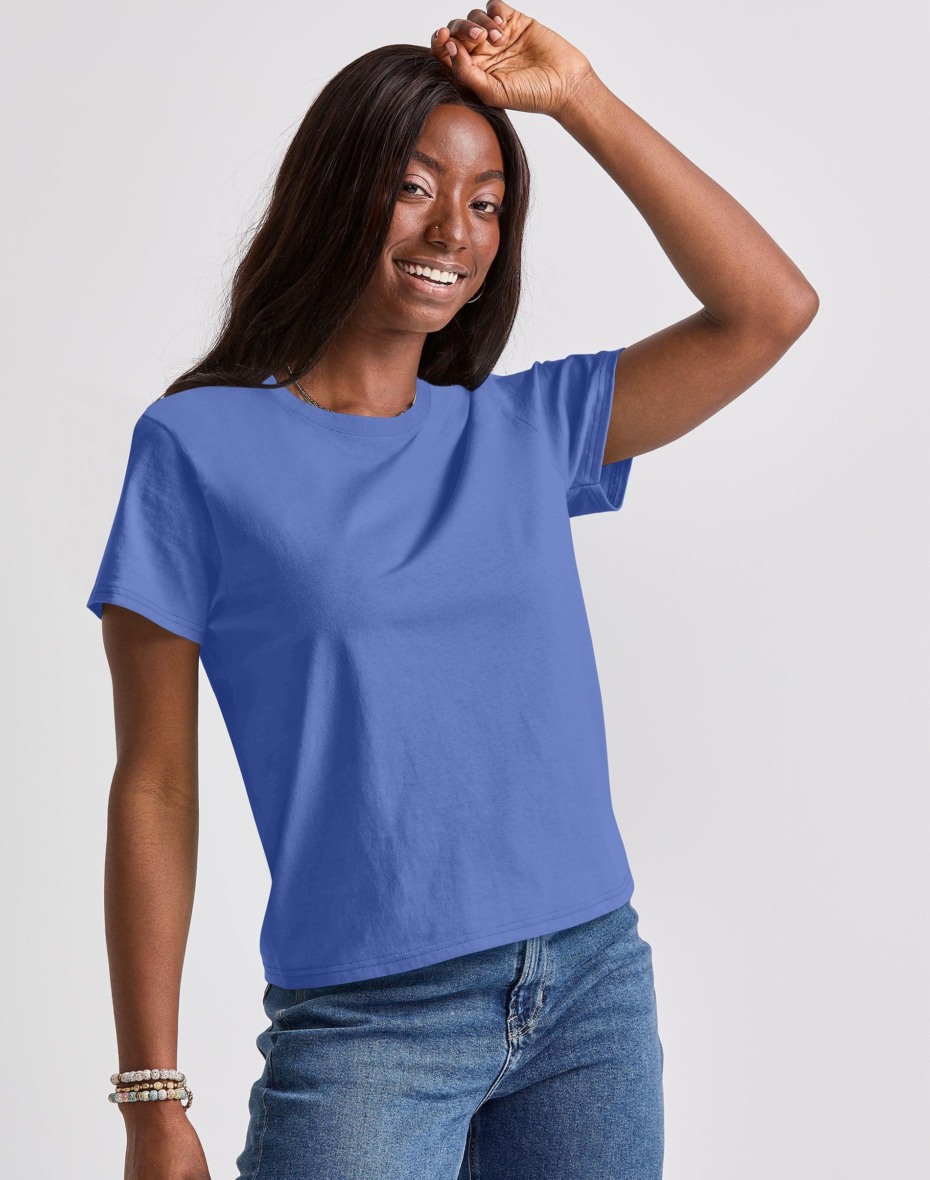 Women's Hanes® Essentials Classic Fit Tee, Size: XS, Black Product Image