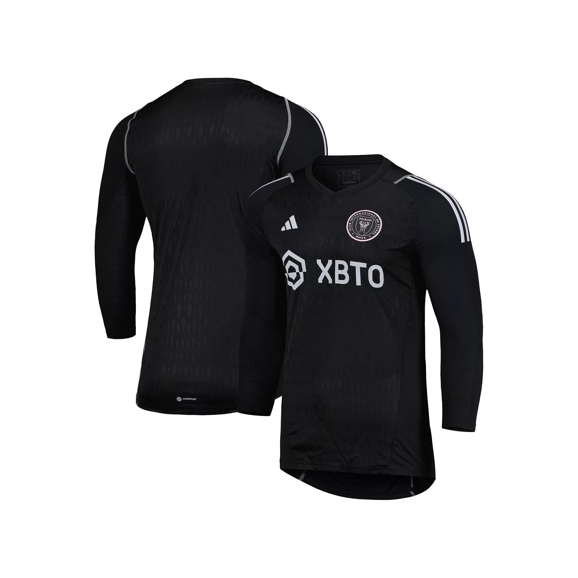 Men's adidas Black Inter Miami CF 2023 Goalkeeper Long Sleeve Replica Jersey, Size: Large, Mls Black Product Image