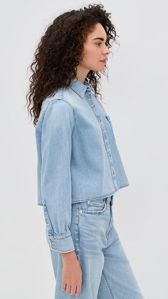 rag & bone Ultra Featherweight Cropped Maxine Shirt | Shopbop Product Image