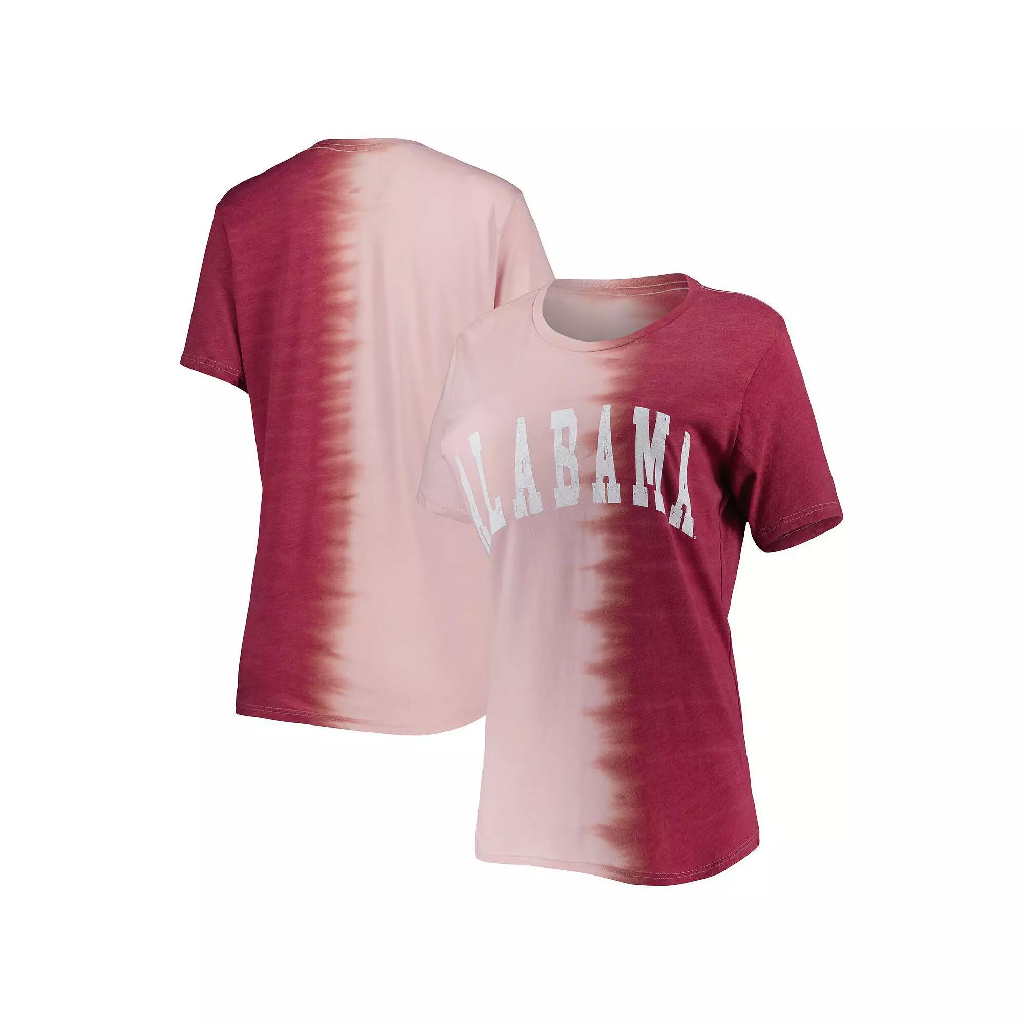 Women's Gameday Couture Crimson Alabama Crimson Tide Find Your Groove Split-Dye T-Shirt, Size: Medium, Red Product Image