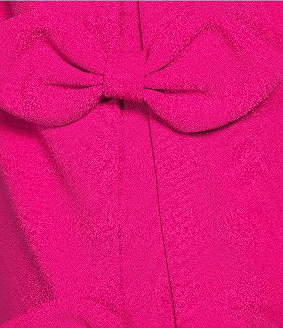 Trina Turk Arlette Crepe Knit Boat Neck Sleeveless Side Bow Dress Product Image