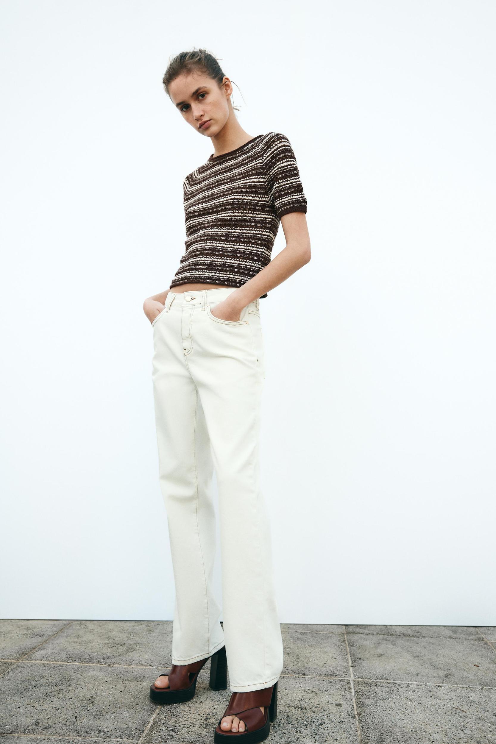 Z1975 SLIM HIGH-WAISTED JEANS WITH CONTRAST TOPSTITCHING Product Image