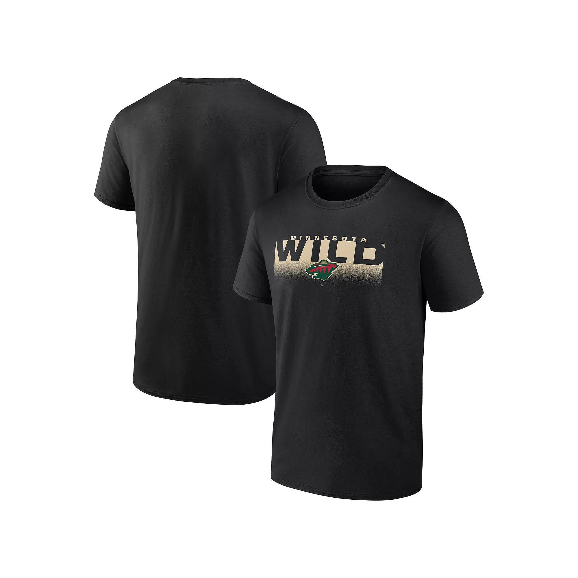 Men's Fanatics  Black Minnesota Wild Iconic T-Shirt, Size: Large Product Image