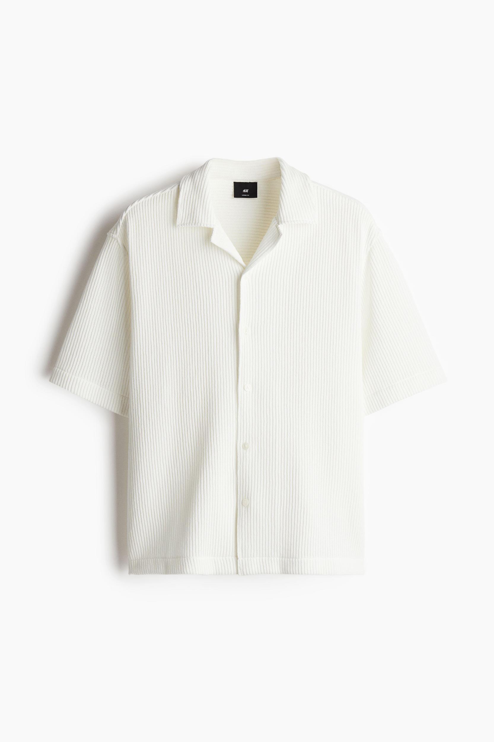 Loose Fit Ribbed Resort Shirt Product Image