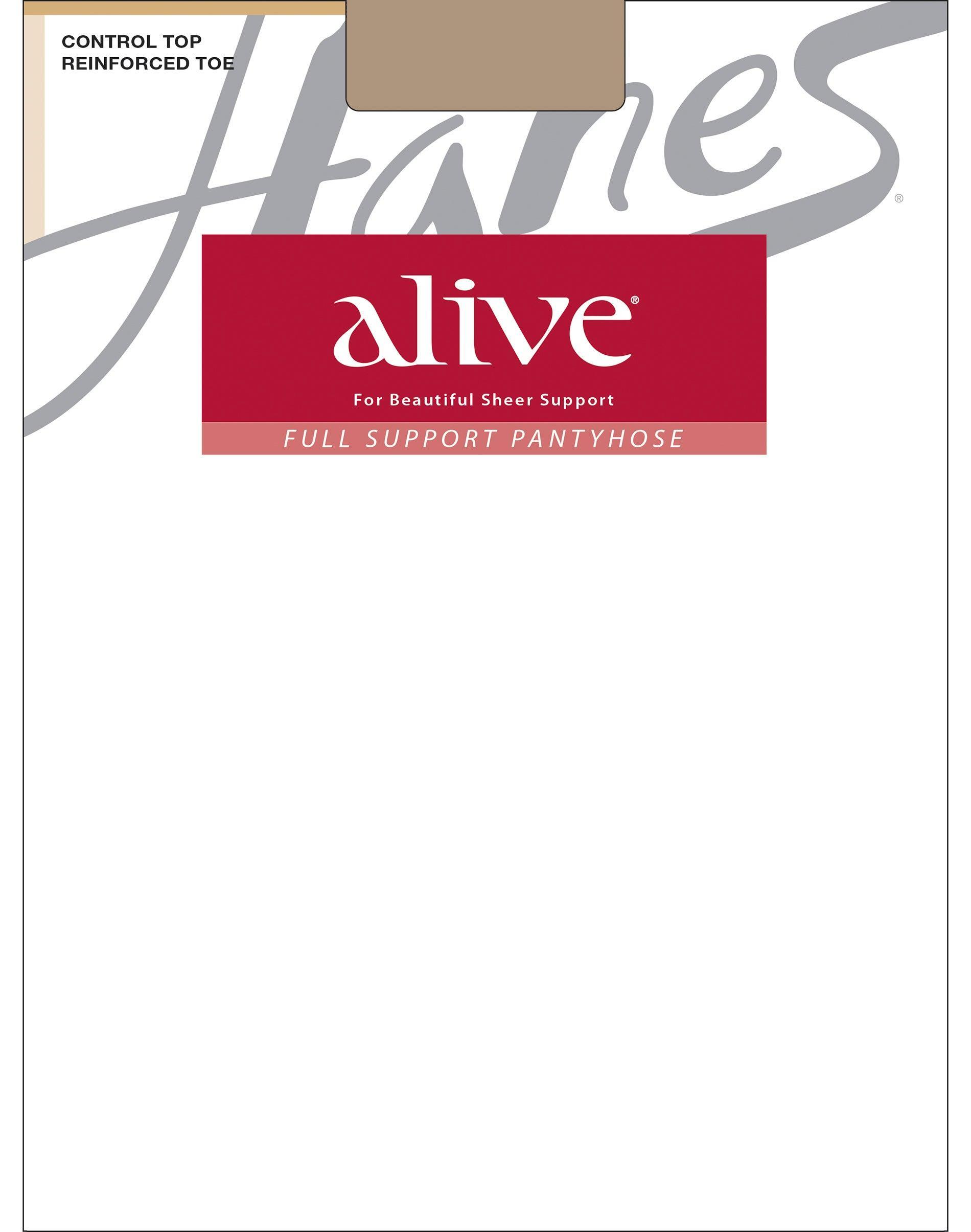 Hanes® Alive Full Support Control-Top Pantyhose, Women's, Barely Black Product Image