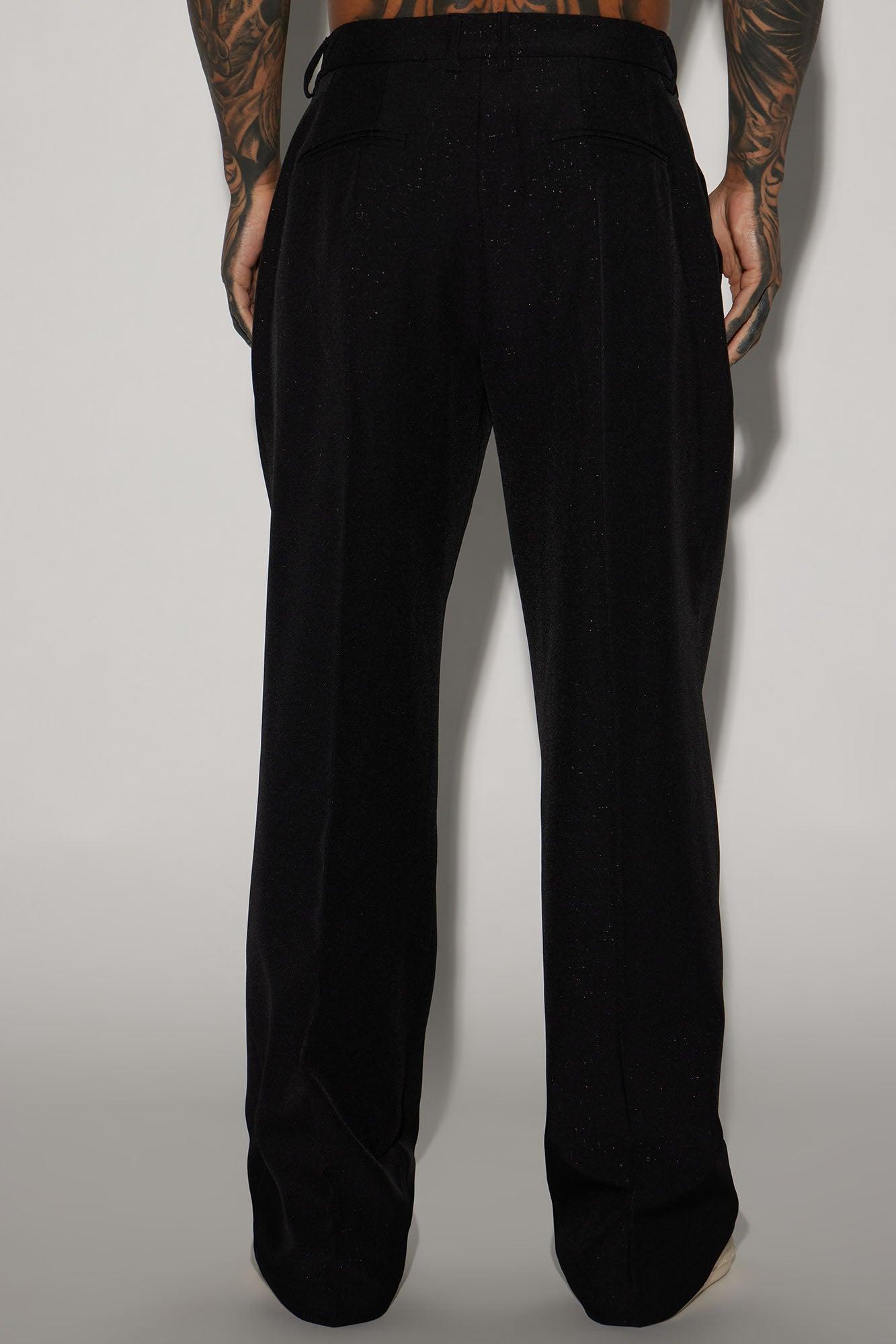 Universal Pleated Loose Trousers - Black Product Image