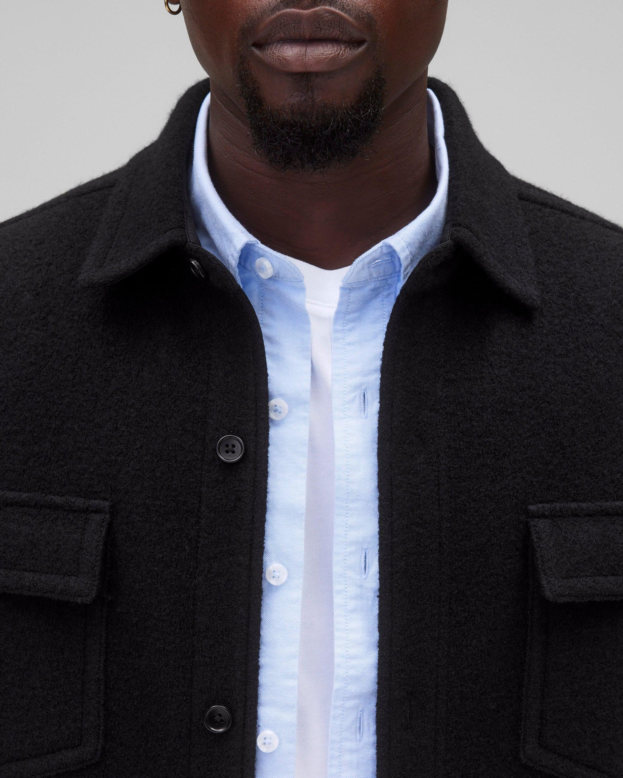 Boiled Wool Warden Overshirt Male Product Image