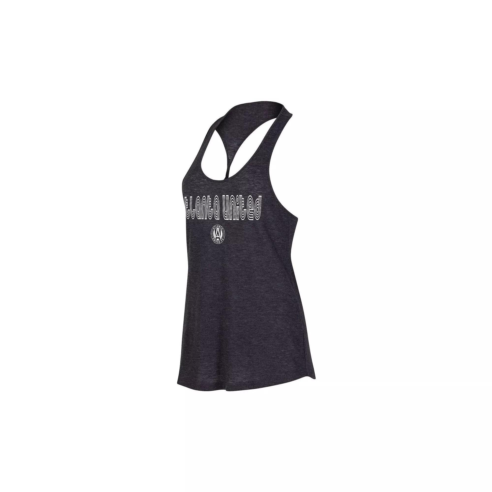 Women's Concepts Sport Heather Charcoal Atlanta United FC Radiant Twist Back Scoop Neck Tank Top, Size: XL, Atu Charco Product Image