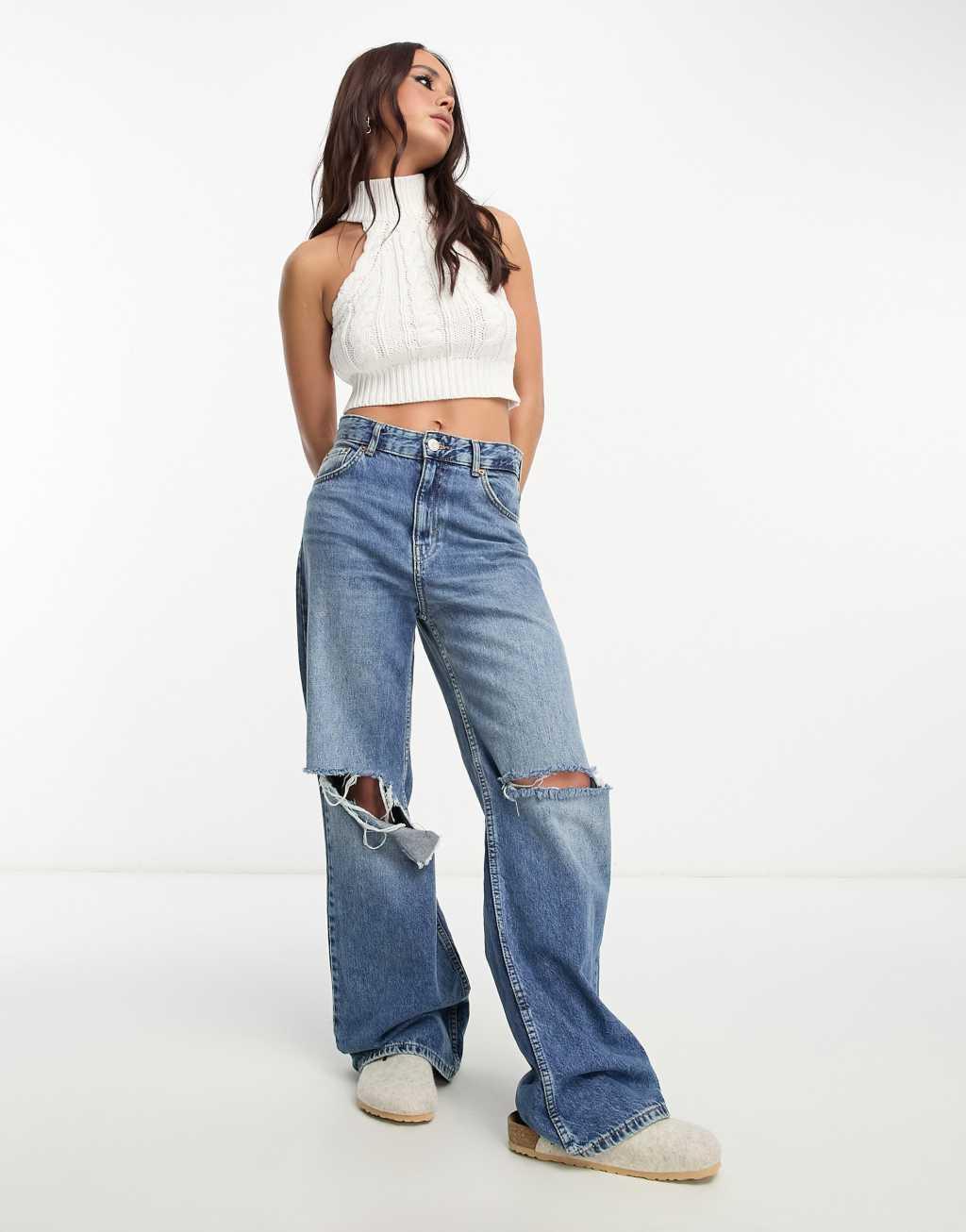Pacsun high neck knit crop top Product Image