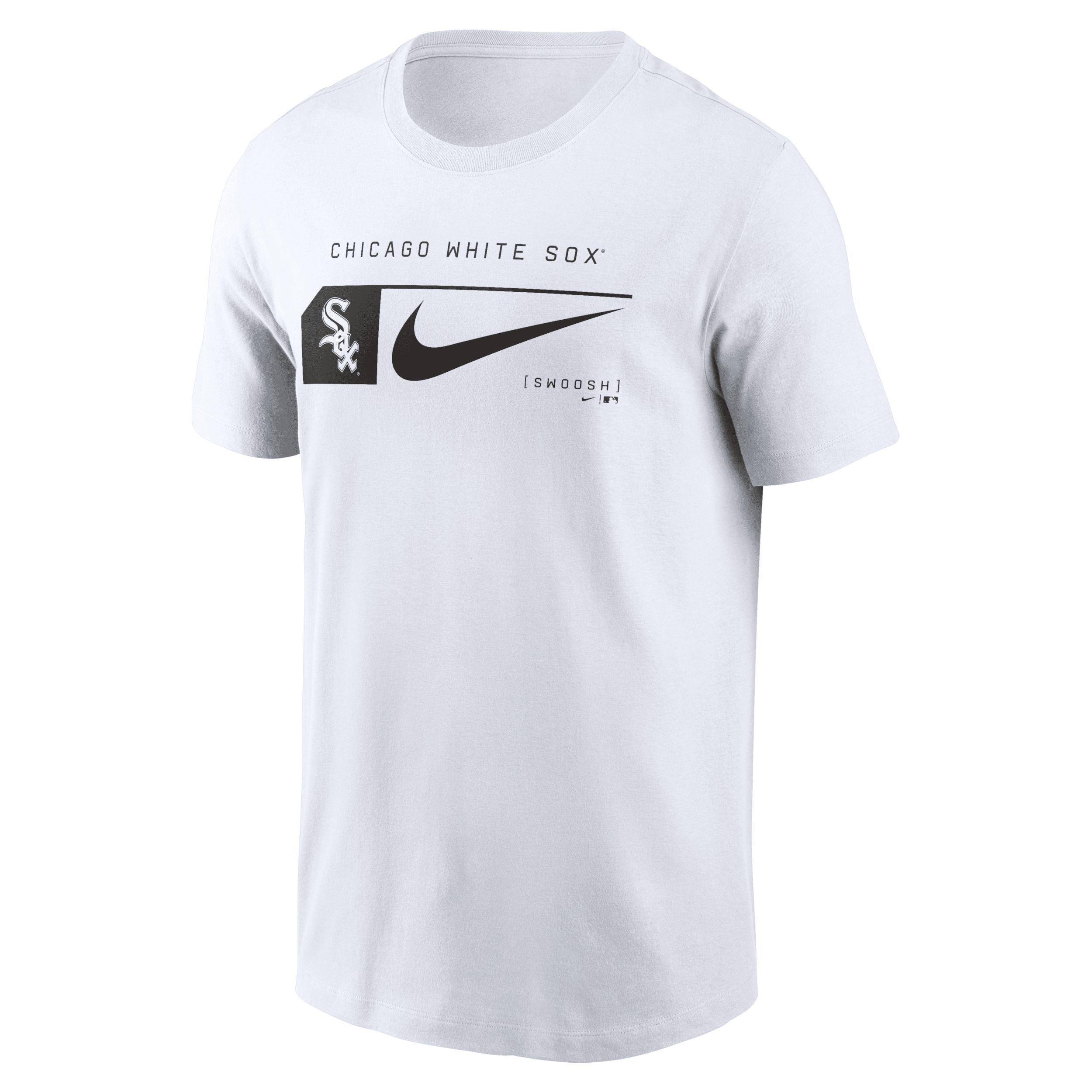 Nike Mens White Chicago White Sox Team Swoosh Lockup T-Shirt Product Image