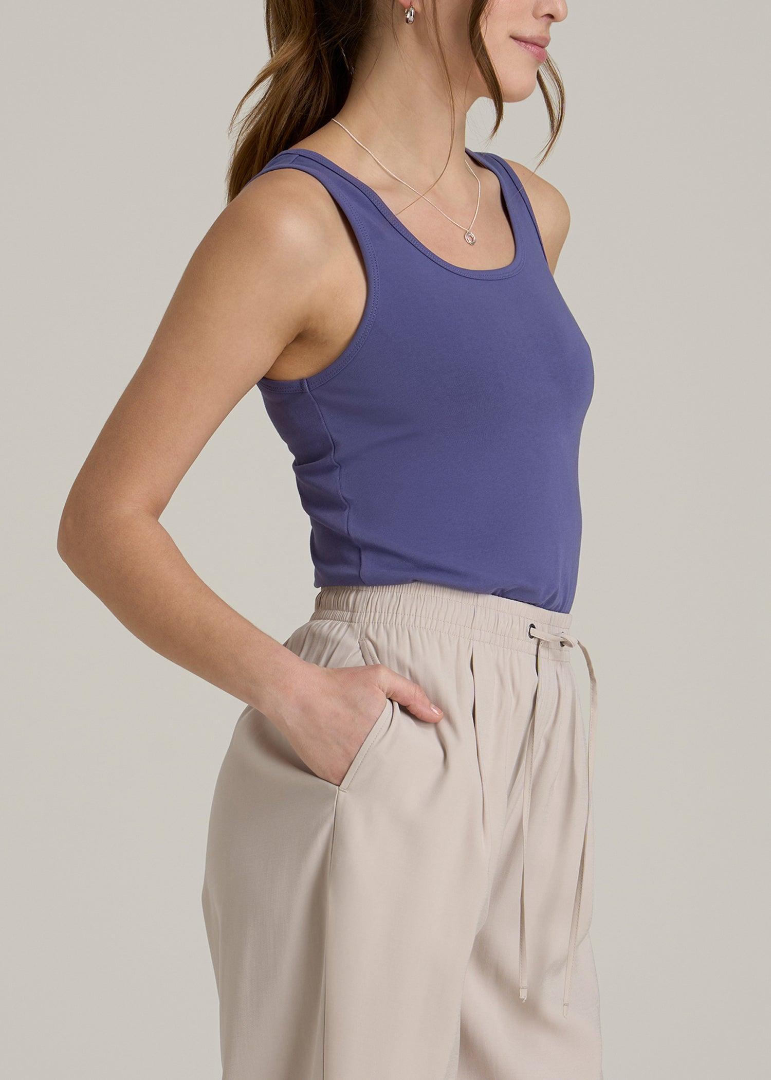 Slim Fit Jersey Tank Top for Tall Women in Future Dusk Female Product Image