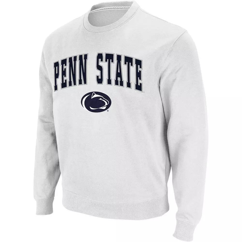 Men's Colosseum White Penn State Nittany Lions Arch & Logo Crew Neck Sweatshirt, Size: XL Product Image