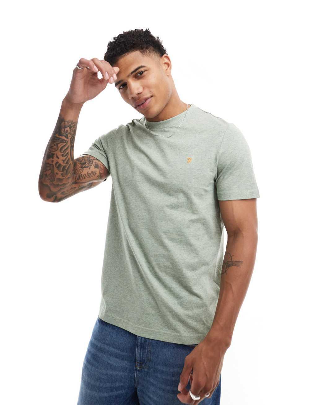 Farah danny short sleeve T-shirt in green Product Image