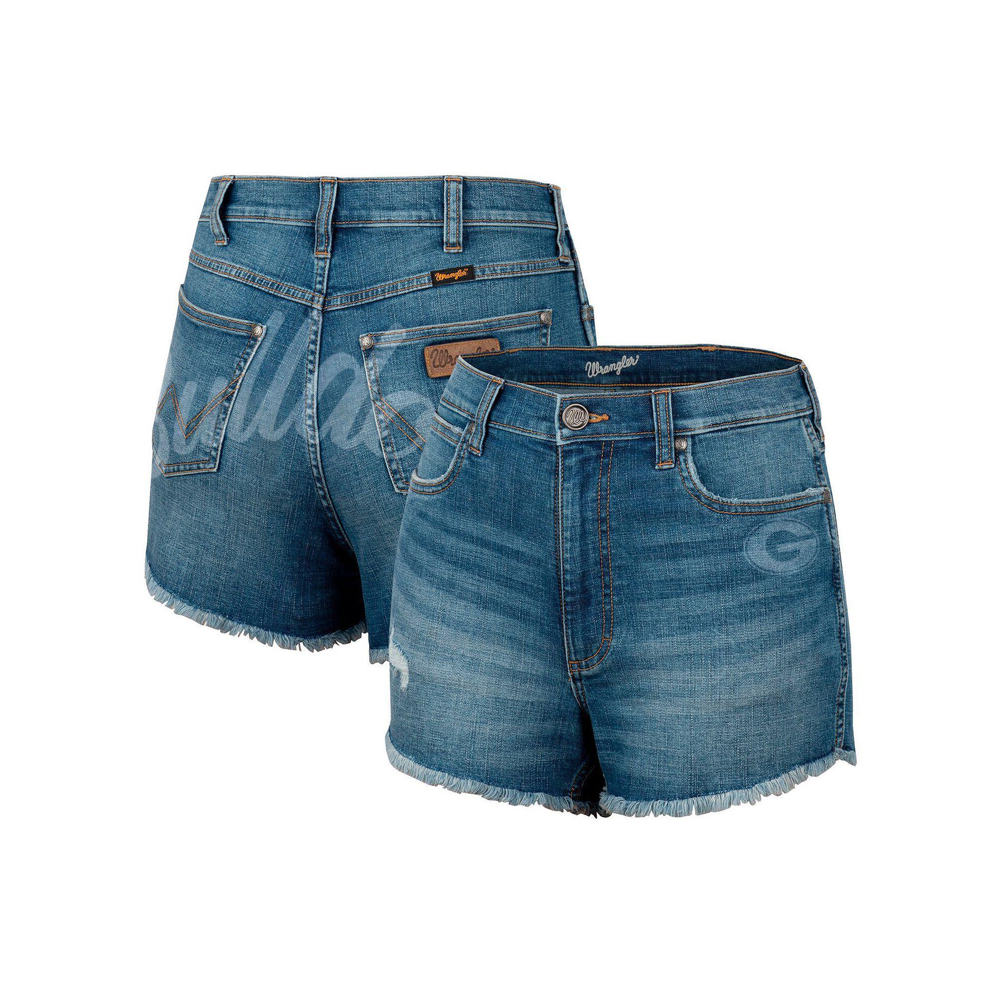 Women's Colosseum x Wrangler Blue Georgia Bulldogs Retro High Rise Cut-Off Shorts, Size: 3 Product Image